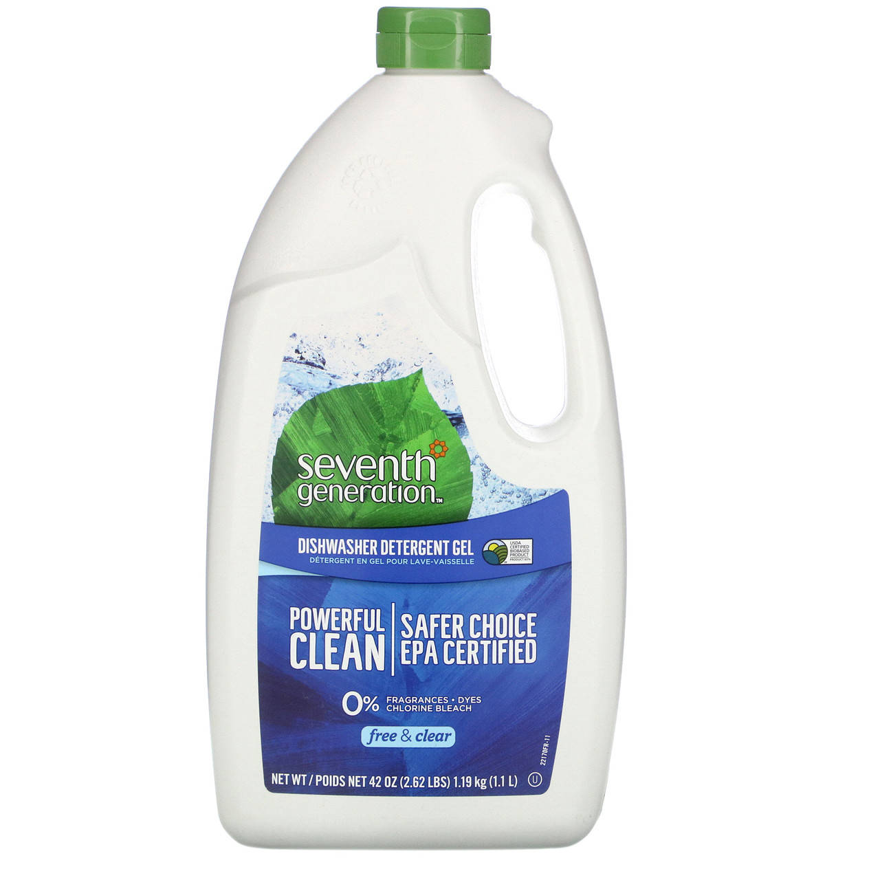 

Seventh Generation, Гель-моющее средство для посудомоечной машины, бесцветное и прозрачное, 1,19 кг (42 унции)