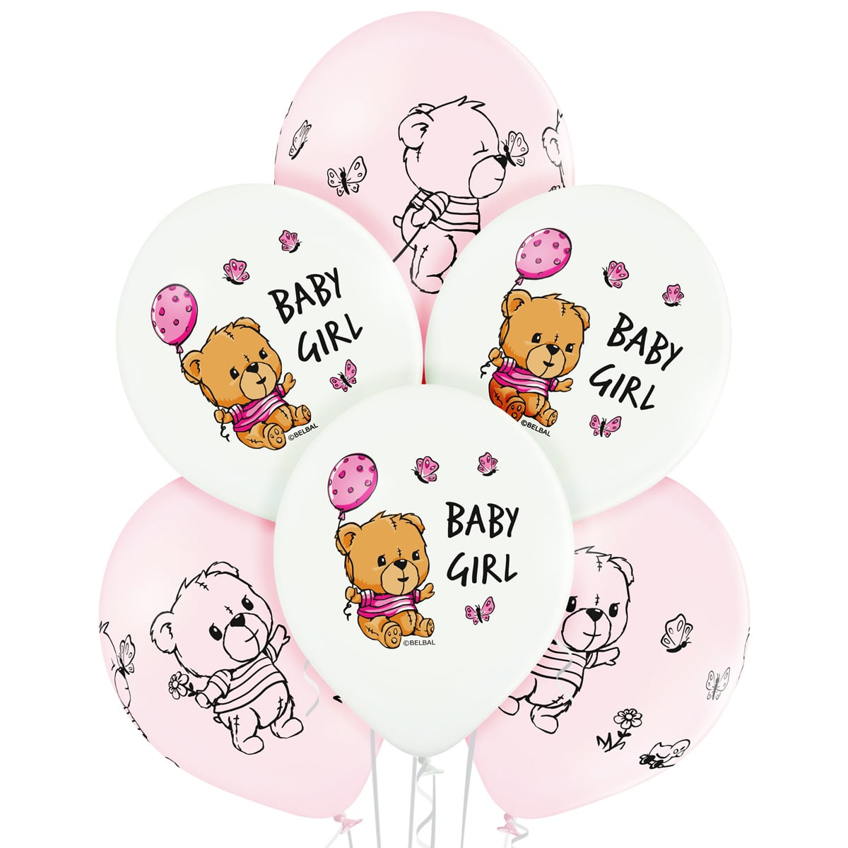 

Латексный шарик BELBAL 12"(30 см) Baby Girl Девочка, Персиковый