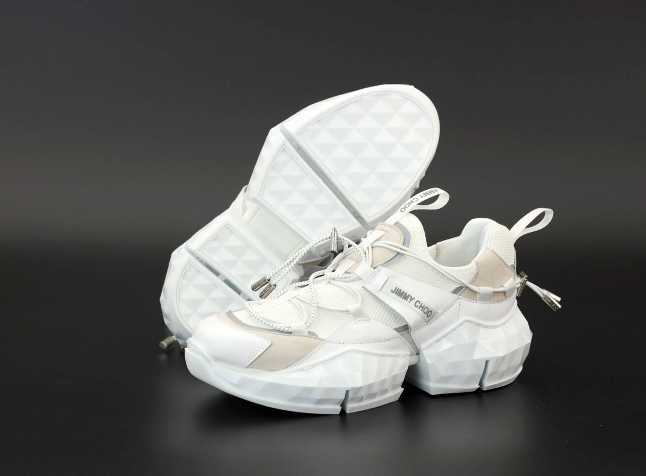 

Женские кроссовки Jimmy Choo Diamond Trail White, женские кроссовки Джимми Чу, жіночі кросівки Jimmy Choo, Белый