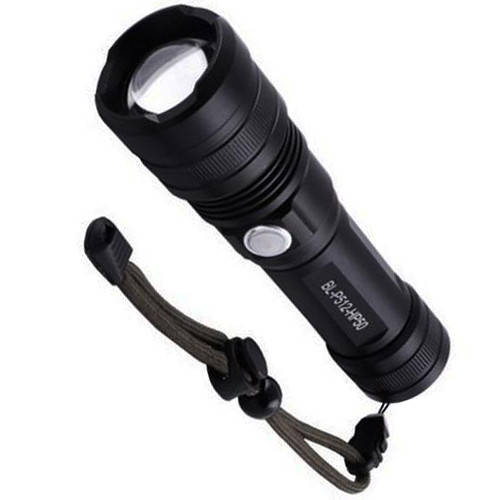 

Фонарь тактический ЗУ micro USB (P512-HP50), Черный