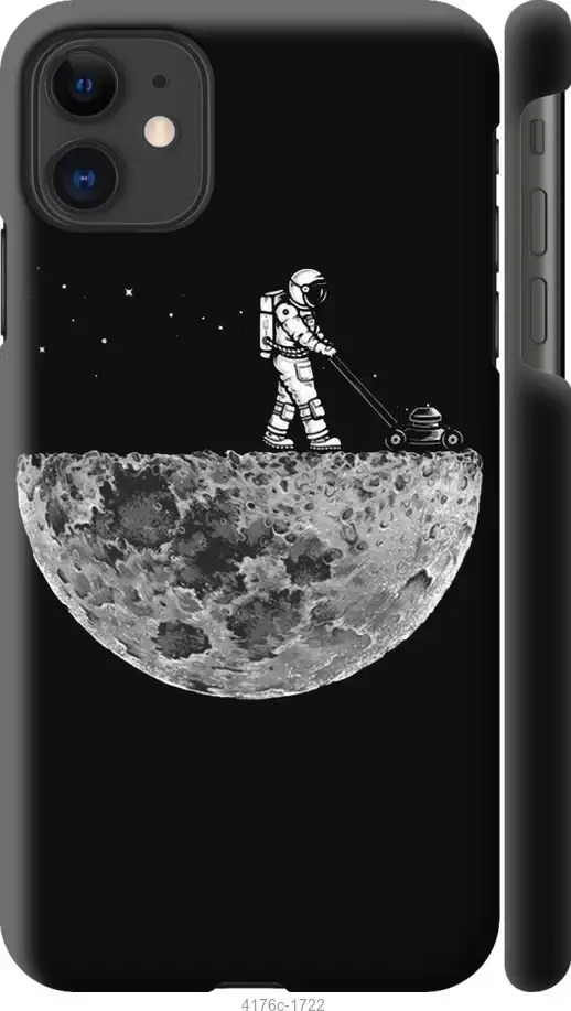 

Чехол для Apple iPhone 11 с картинкой Чехлы на айфон 11 с принтом Луна в темноте, Белый
