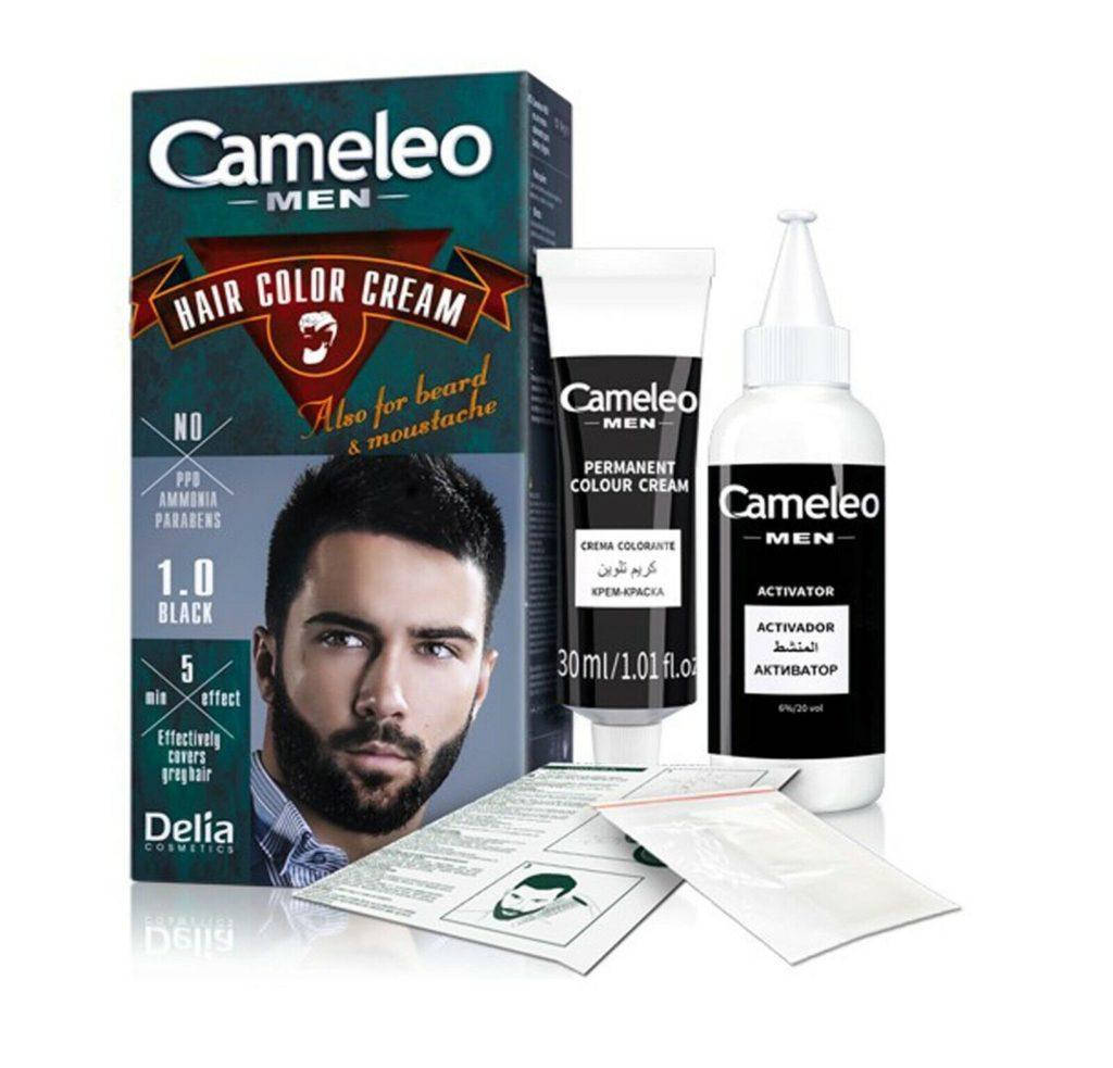 

Мужская краска для бороды и волос черная Delia Cosmetics Cameleo Men 30 мл
