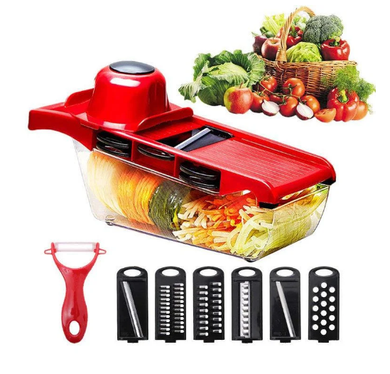 

Овощерезка Mandoline Slicer 6 in 1 c контейнером, терка, Овощерезка