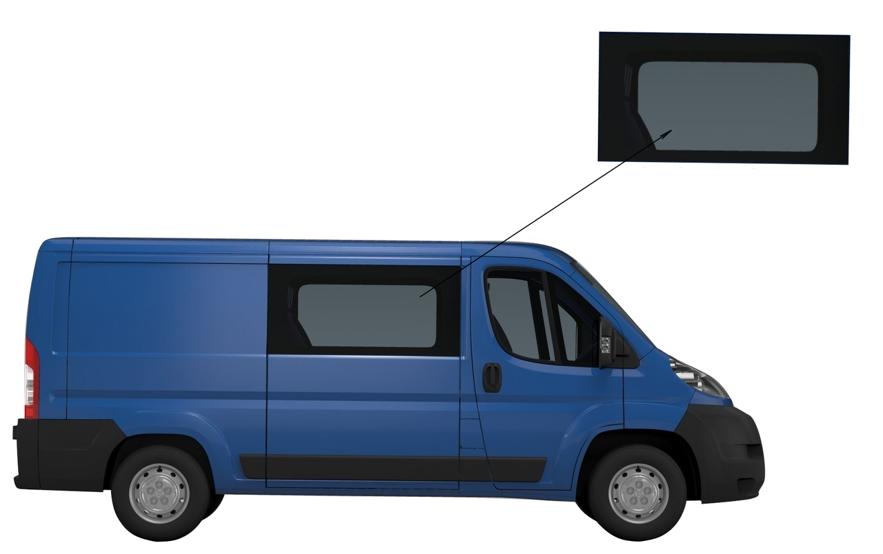 

Боковое стекло Fiat Ducato 2007-2019 переднее правое