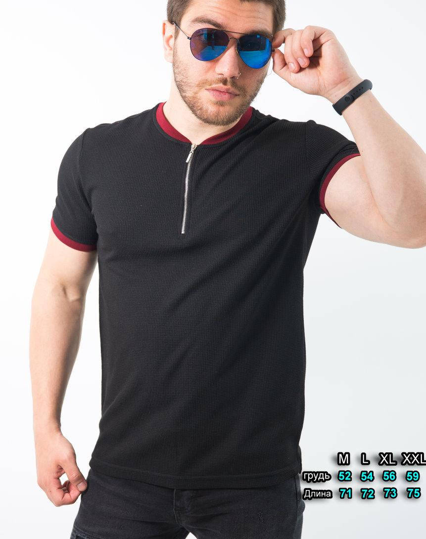 

Черное дизайнерское поло с воротником стойкой M, L, XL, XXL модная Футболка