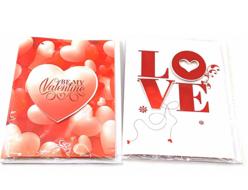 

Открытка музыкальная с конвертом "Valentines Day" Валентинка на 14 февраля (19х13 см)