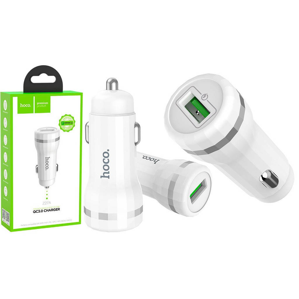 

Автомобильное зарядное устройство HOCO Z27A Quick Charge QC2.0 3.0 1USB (белый)