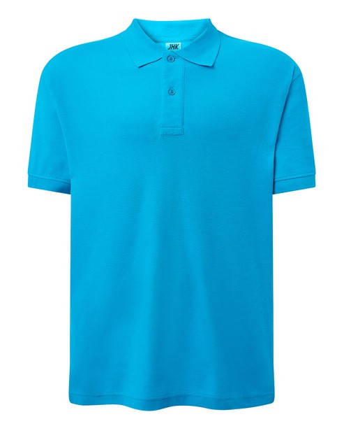 

Поло - футболка бирюзовая, мужская, JHK T-shir, однотонная, промо одежда, от XS до XXL