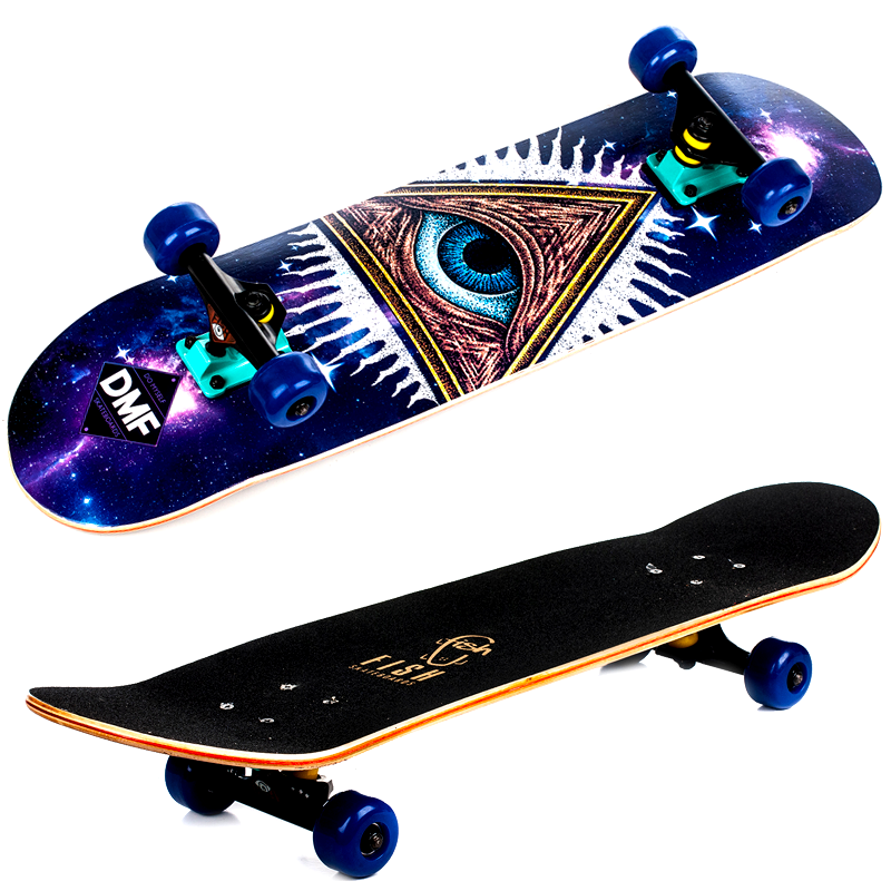 

Деревянный трюковый скейтборд Fish 3108 с канадского клена в 9 слоев eye, Синий