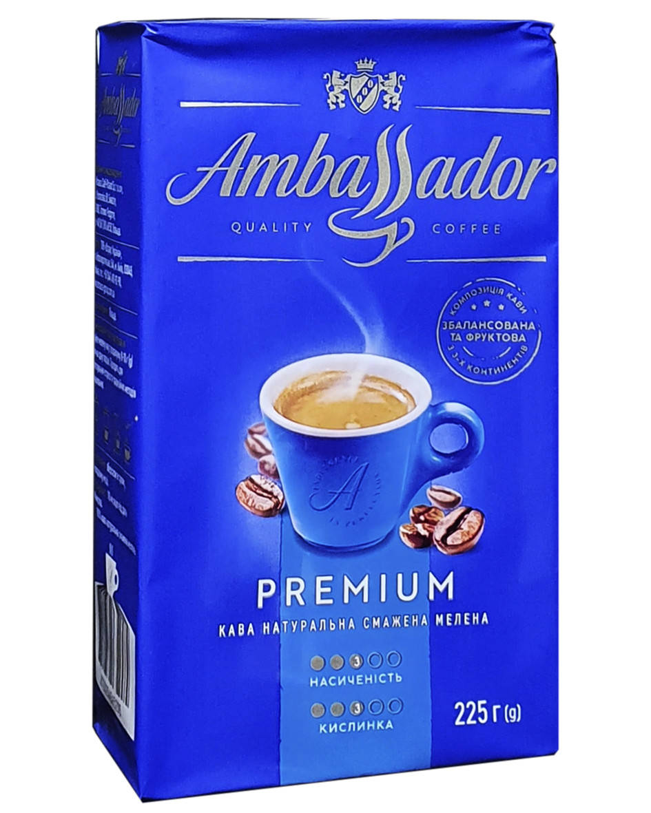 

Кава мелена Ambassador Premuim 250 г (52188)