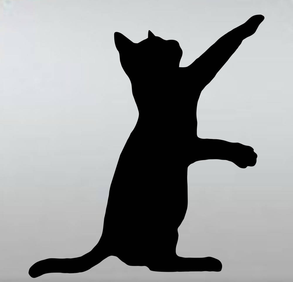 

Виниловая наклейка "Котик играется" 20х18 см, Белый
