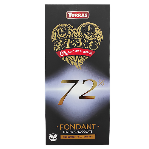 

Шоколад чорний Торрас Zero 72% какао Torras 100g 12шт/ящ (Код : 00-00001567)