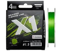

Шнур Favorite X1 PE 4x 150м (l.green)зеленый диаметр в ассортименте 0.148, Оранжевый