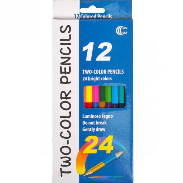

Карандаш 12 /24 цвета «Two-color» «С», Разные цвета