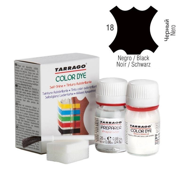 

Краска для кожи Tarrago Color Dye черный #18