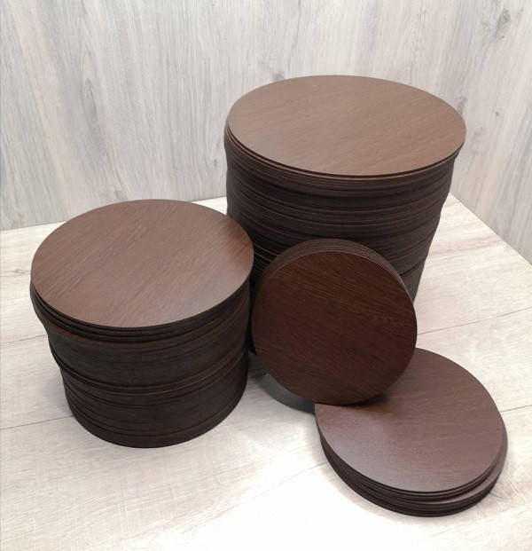 

Подложка для торта круглая Венге 23 см. Подставка под торт.Усиленная подложка для торта