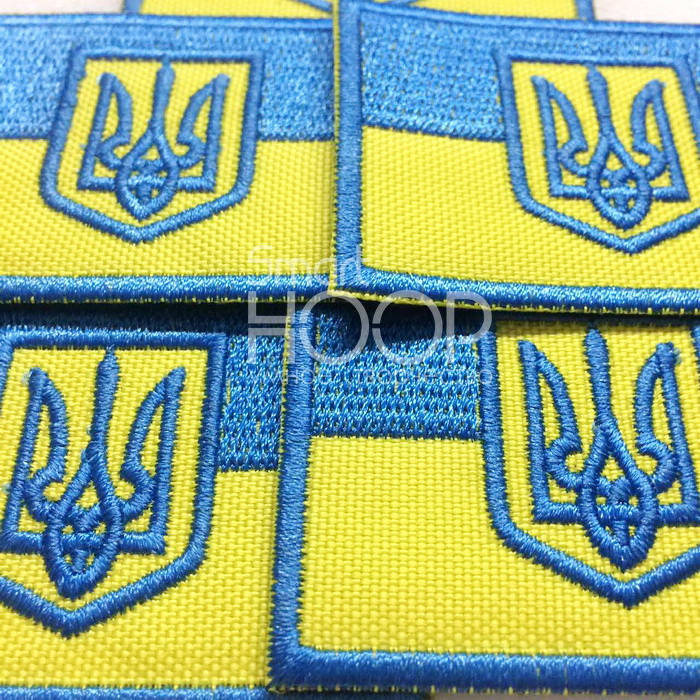 

Нашивка, патч "Флаг с гербом Украины", Черный