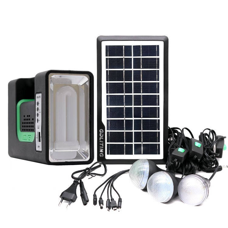 

Солнечная станция для зарядки мобильных устройств GD-10, FM-радио, с солнечной батареей и повербанком 10 Ah