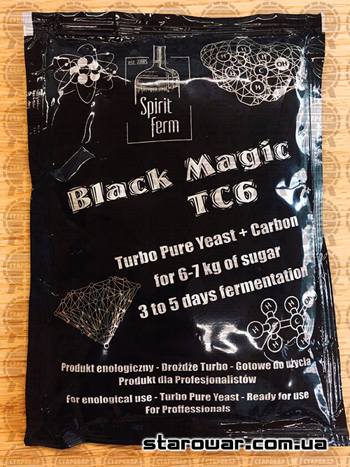 

Spiritferm Дрожжи TC6 Black Magic с активированным углём