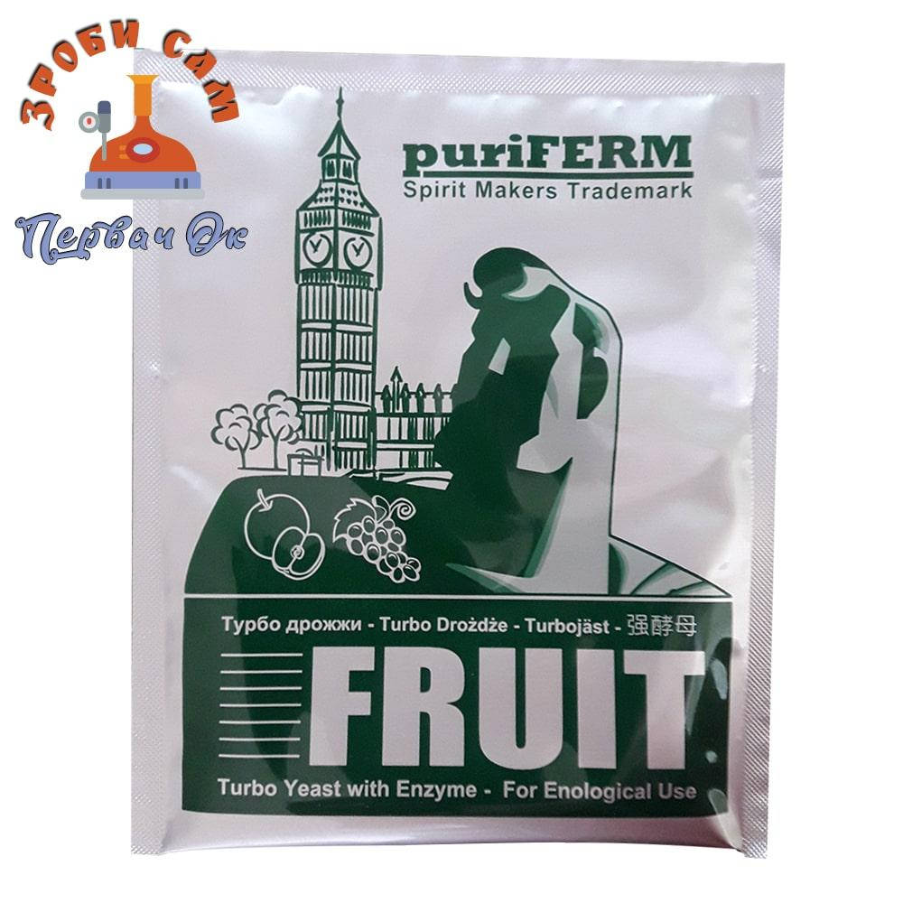

Турбо дрожжи для фруктов (фруктовых браг) puriFERM FRUIT ,50г. Англия.