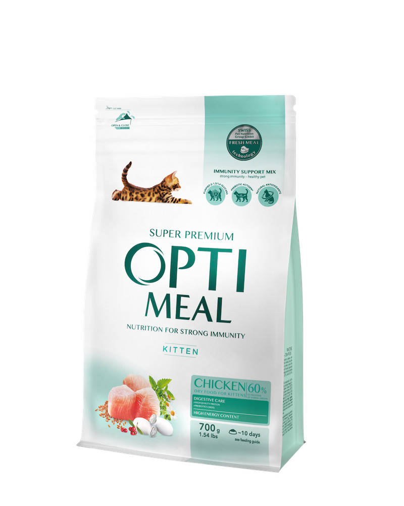 

Сухой корм Optimeal Kittens Chicken Сухой корм для котят - курица 700 гр