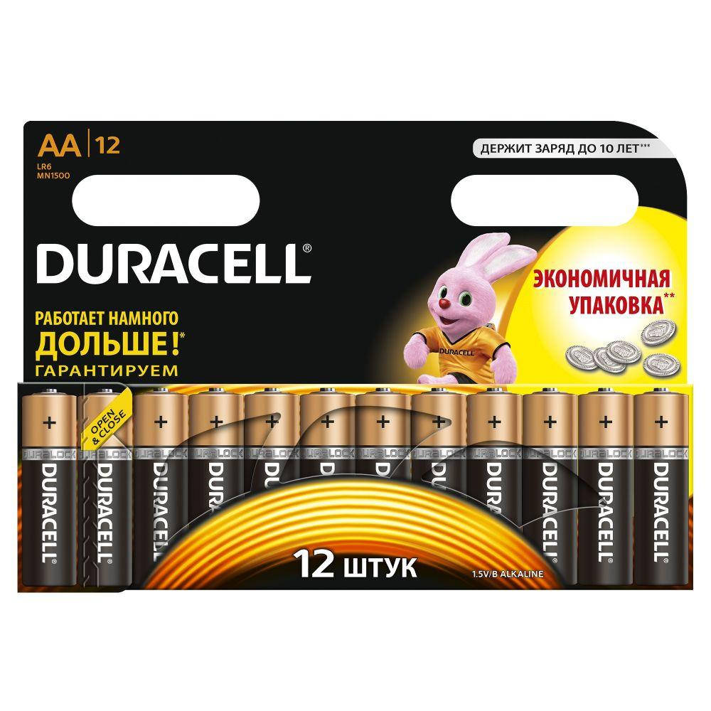 

Батарейка АА 12шт/уп DURAСELL Basic 1.5V LR6 алкалиновая Бельгия