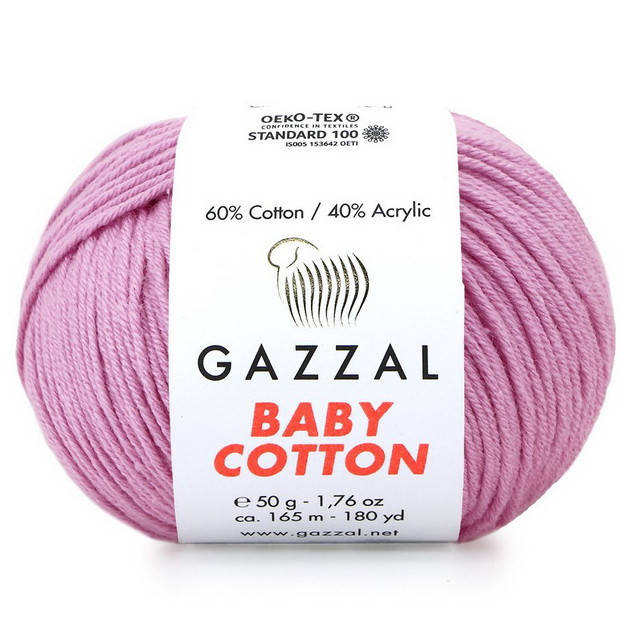 

3422 Пряжа Gazzal Baby Cotton