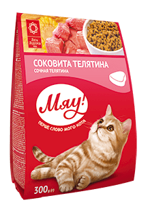 

«МЯУ» полнорационный сухой корм с телятиной