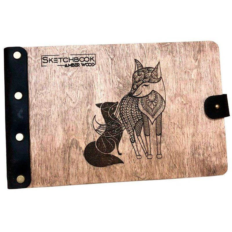 

Скетчбук Amber Wood Лиса с лисенком (SK00298)