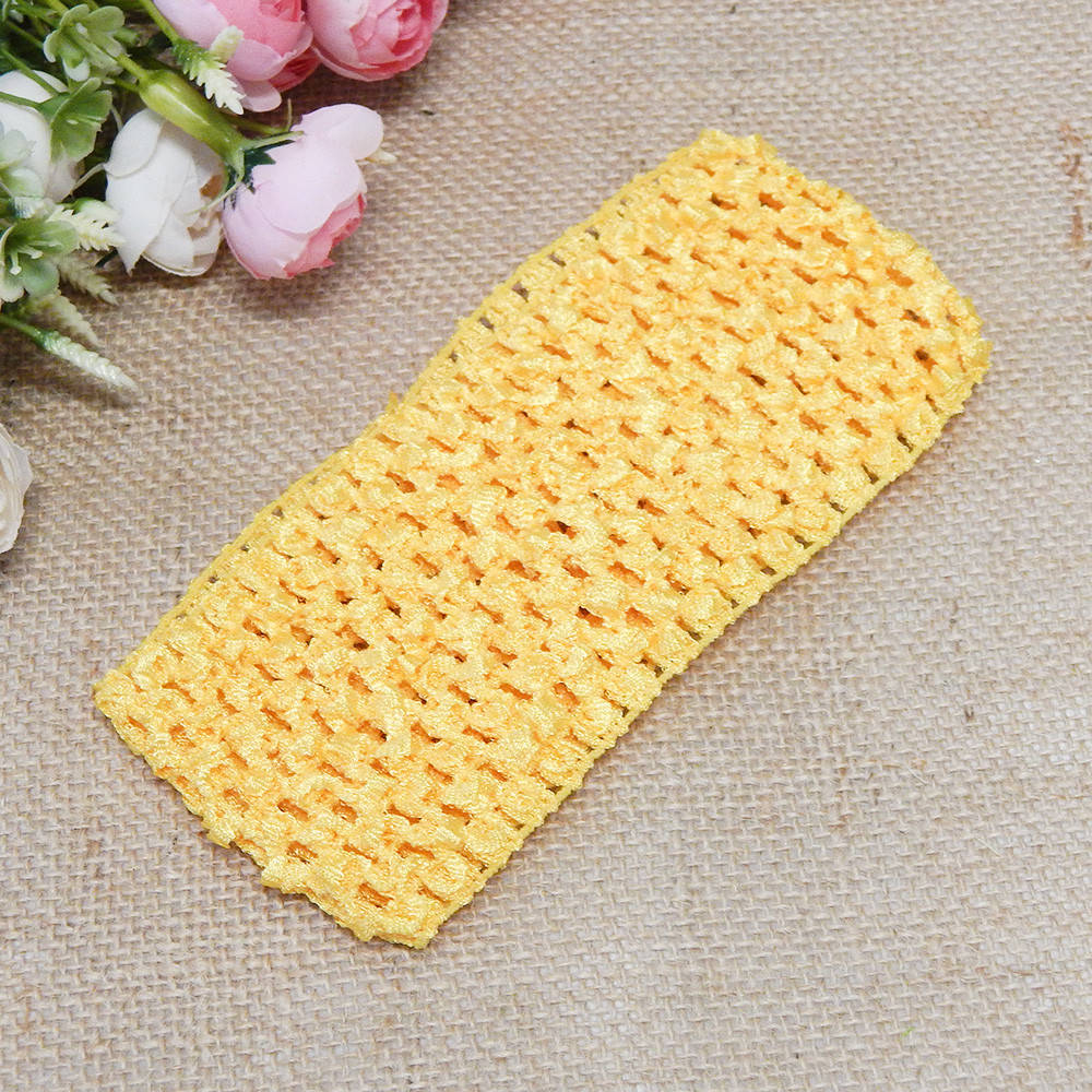 

Повязка на голову ажурная сеточка, 7 см, желтая