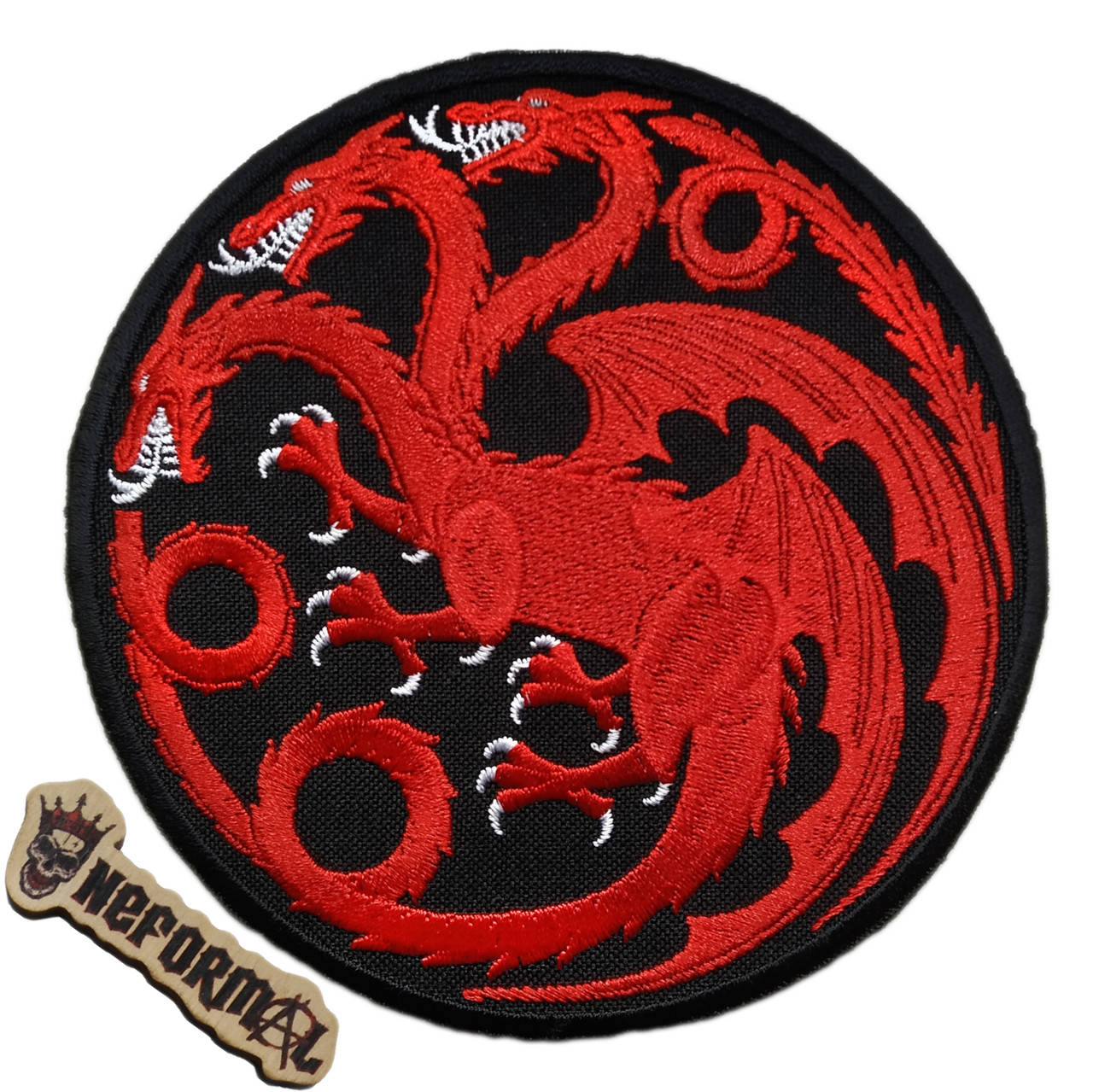 

Нашивка Игра престолов Дом Таргариенов (Game Of Thrones) 11 см., Красный