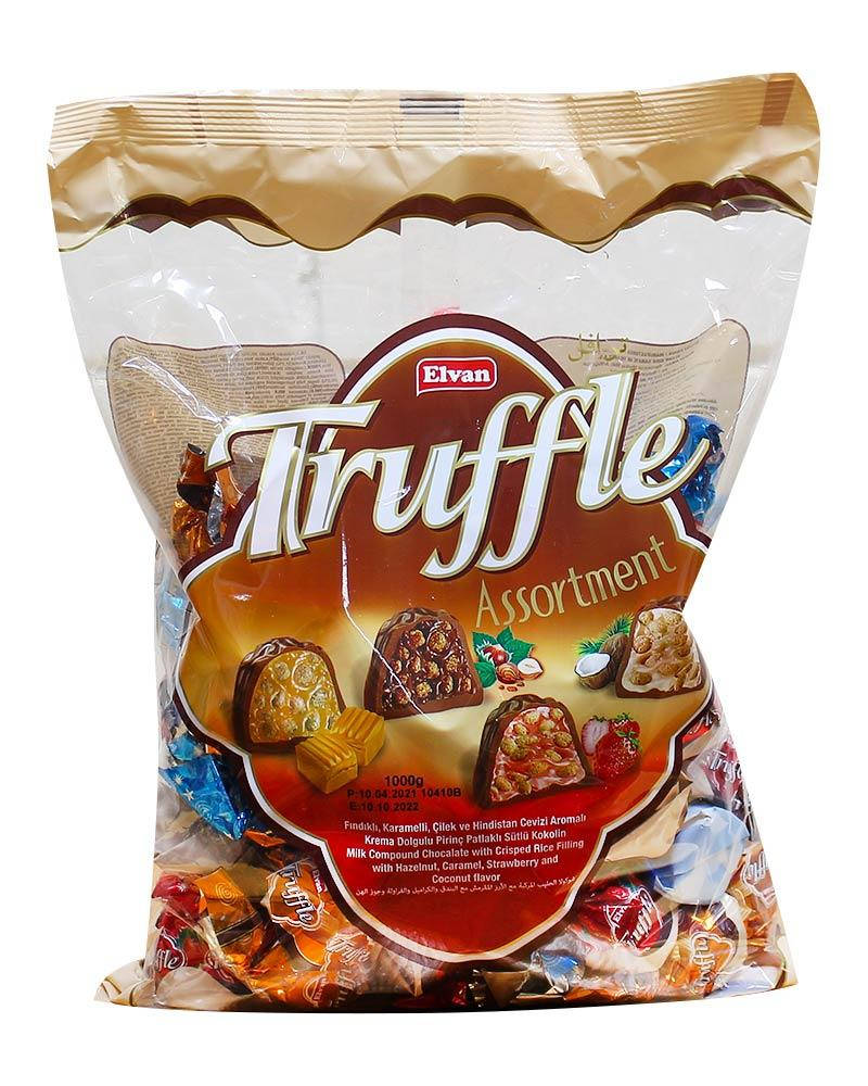 

Конфеты трюфель шоколадные с начинкой Микс Elvan Truffle Assortment, 1 кг