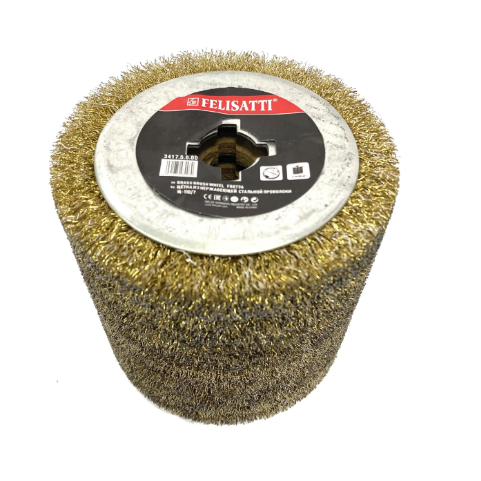 

Щетка из нержавеющей стали для УШМ, Felisatti Щ-110/7, 110 мм (F88736)