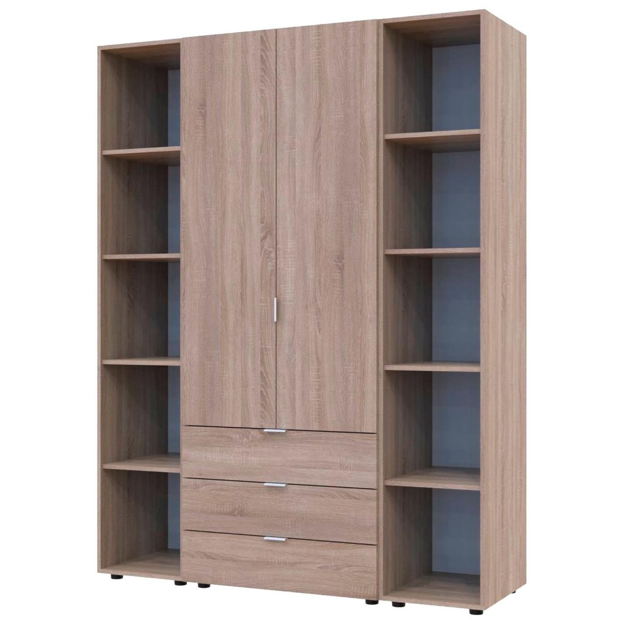 Комплект Doros Гелар з 2 Етажерками Дуб Сонома 2 ДСП 153.9х49.5х203.4 (42005045)