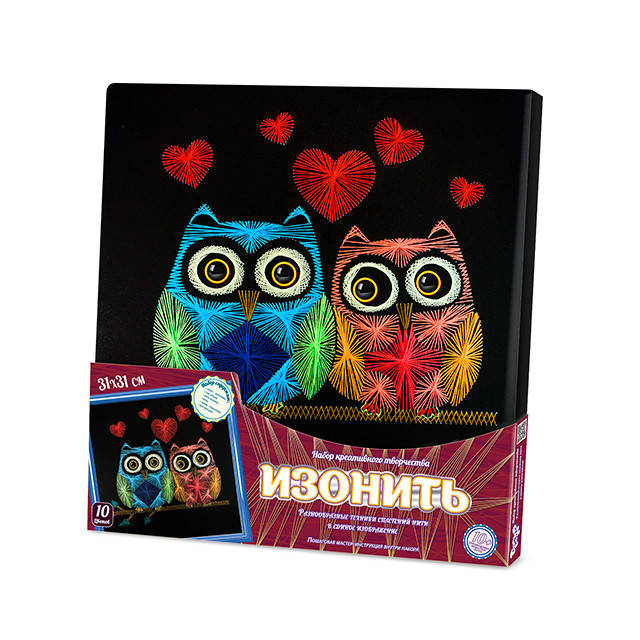 

Картина из ниток. Изонить 'Совы' (IZN-01-10)