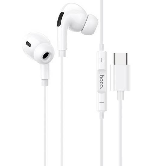 

Наушники проводные со штекером Type-C вакуумные с микрофоном гарнитура HOCO M83 Белый