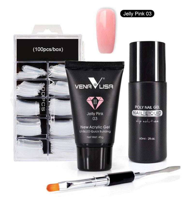 

Набор акрил-геля VENALISA №03, jelly pink, Розовый