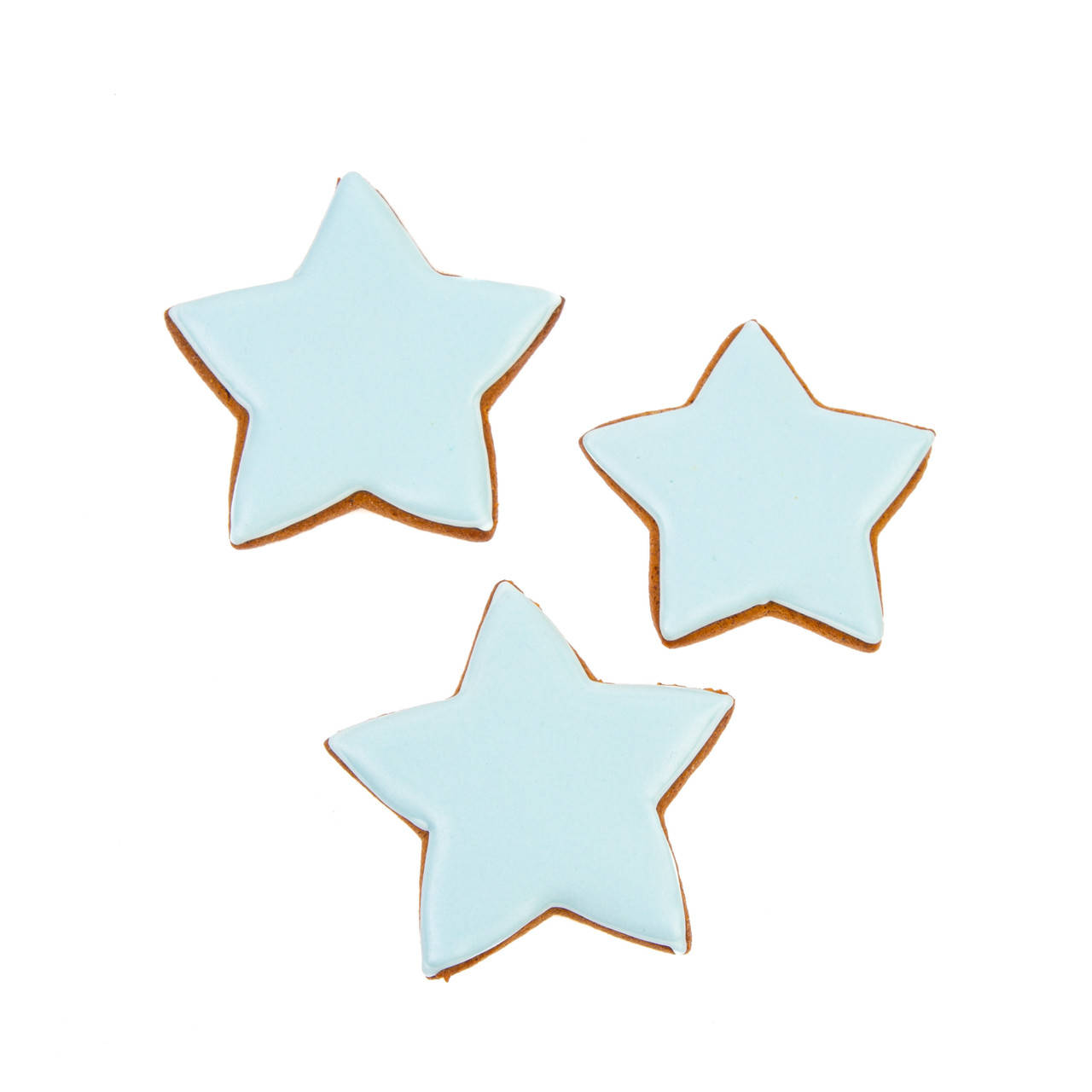 

Имбирно-медовые пряники-топеры на торт "Звездочки" голубые, Голубой
