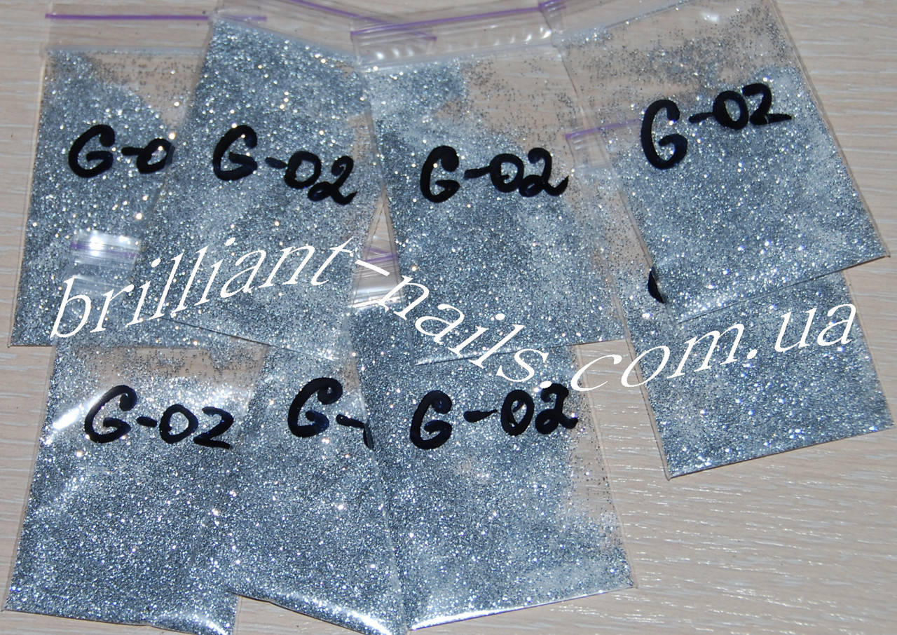 

Глиттер серебро 10г