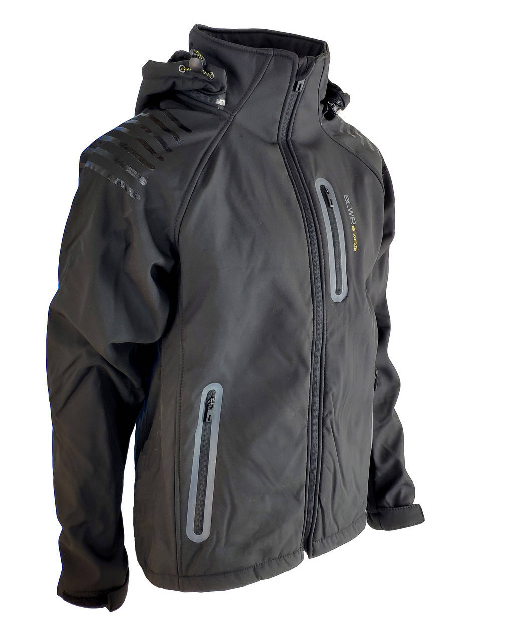 

Черная мужская куртка бренда Bluewear из Softshell с меховой подкладкой L