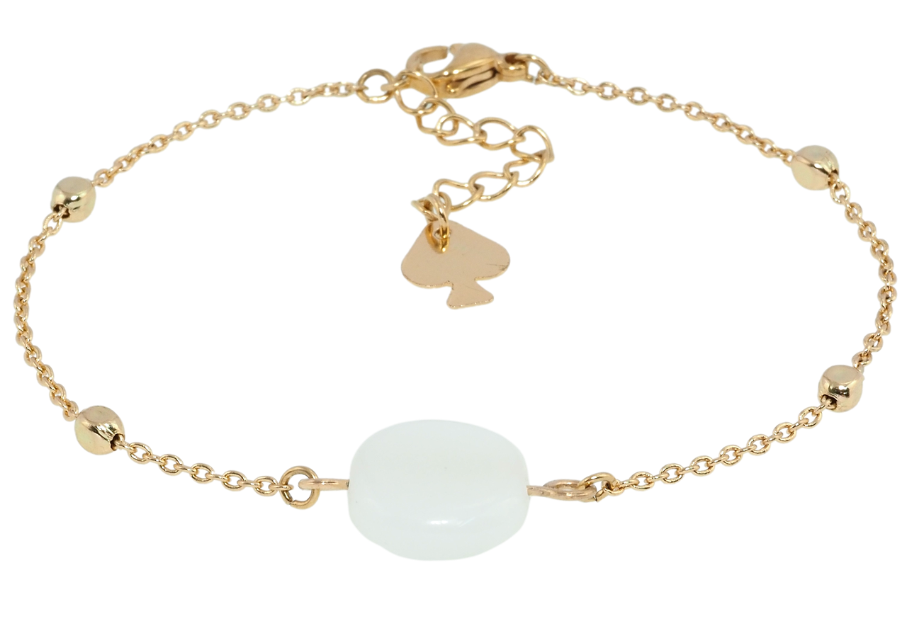 

Браслет Xuping Позолота 18K "Цепочка с бусинами" длина с доп.цепочкой 17.5-21см х 1мм