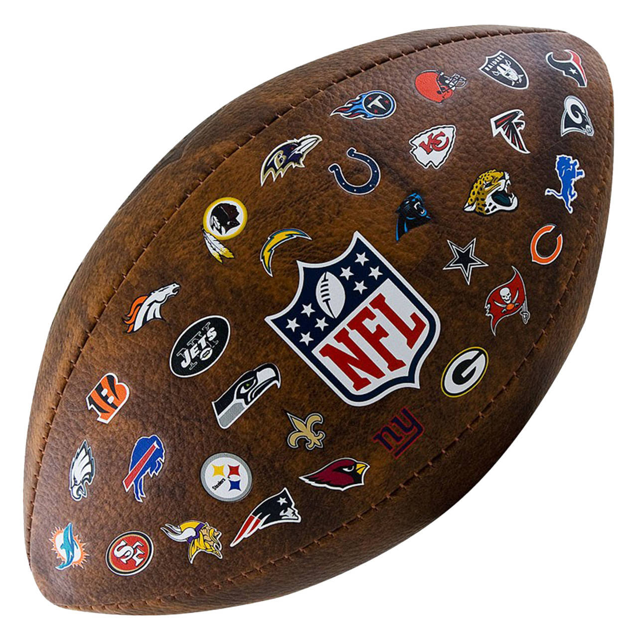 

Мяч для американского футбола Wilson NFL Official 32 Team Logo SS20 (WTF1758XBNF32)