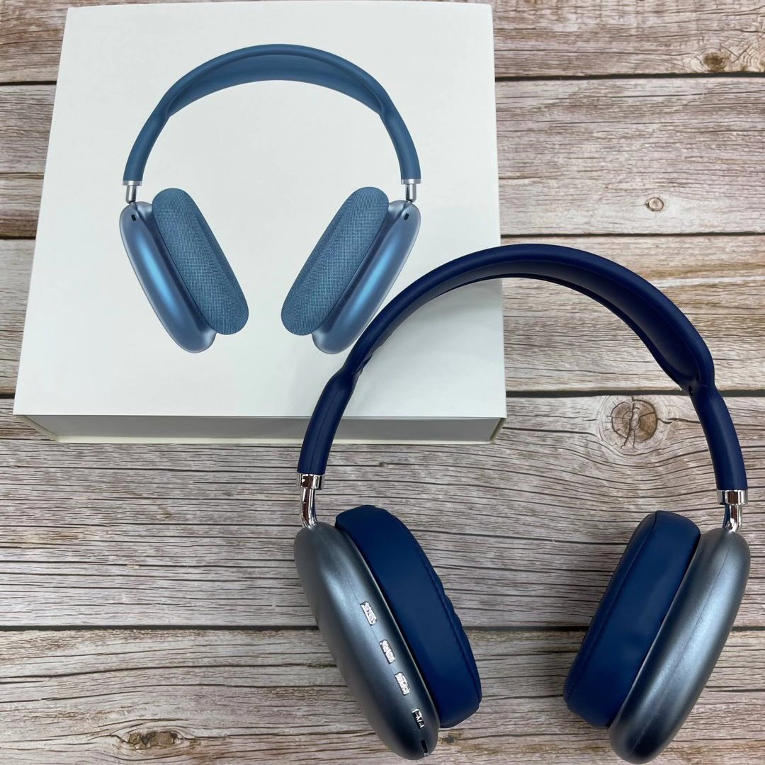 

Беспроводные наушники накладные bluetooth с микрофоном для телефона ПК Macaron P9 MAX MP3/AUX Серебро BLM