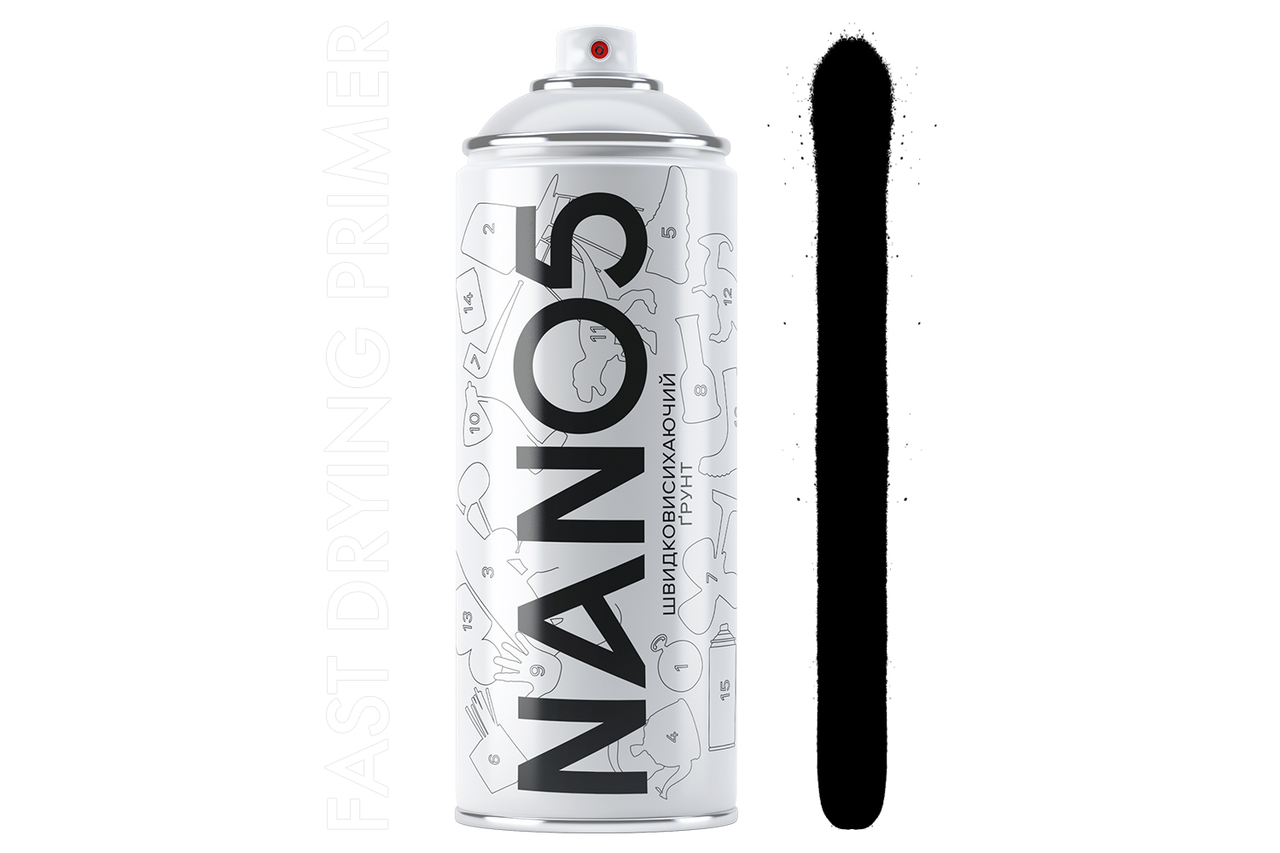 

Грунт универсальный черный аэрозоль 400 мл Nano5