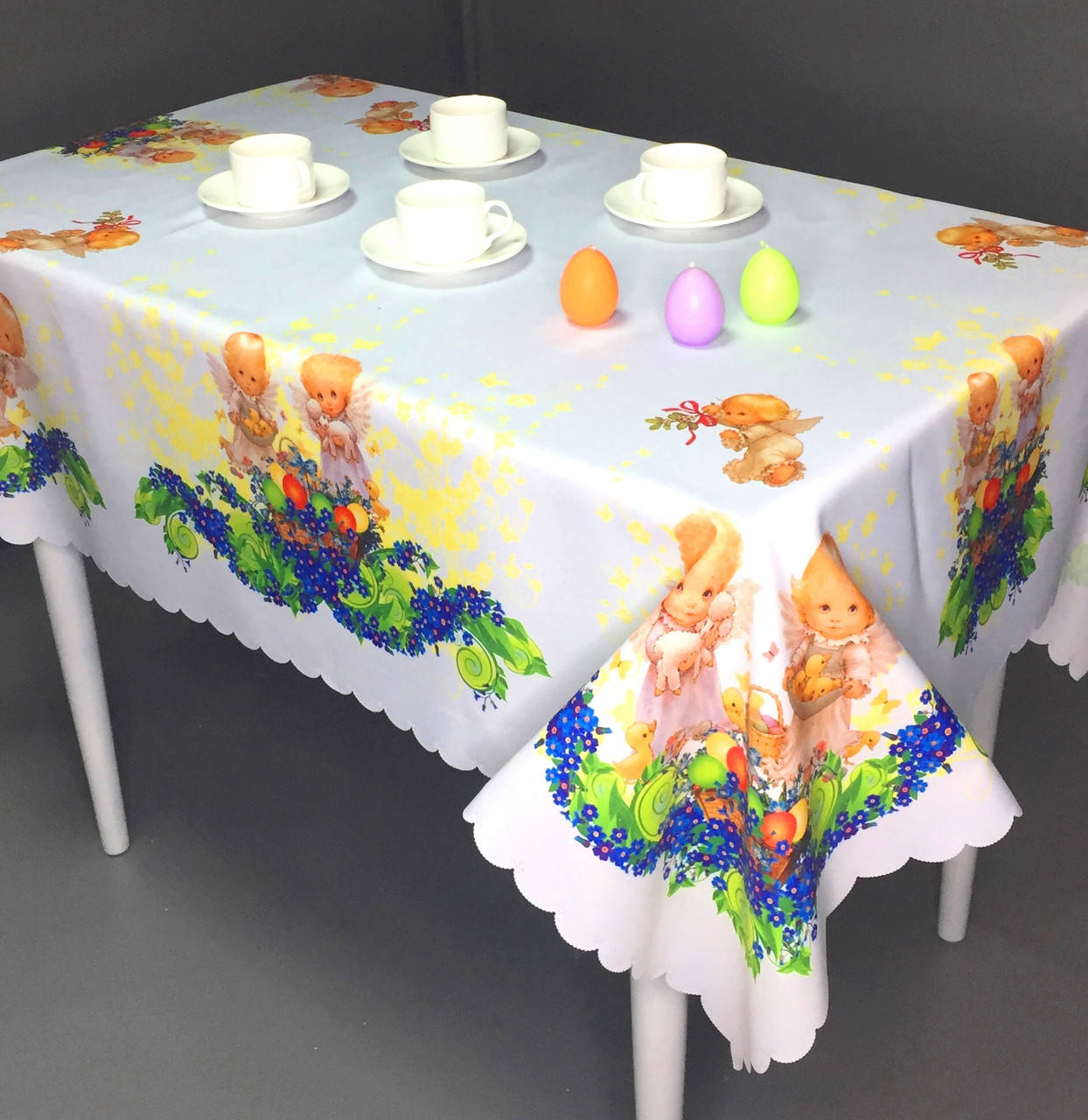 

Скатерть с ангелочками пасхальная, Белый