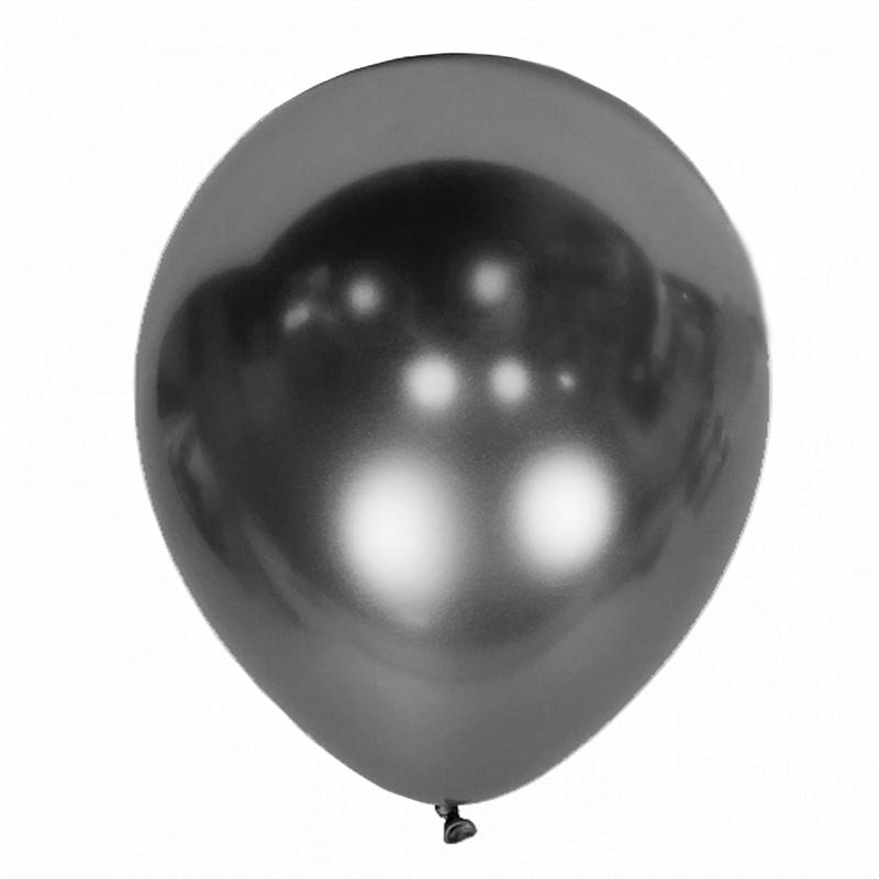 

Латексные воздушные шарики Хром Mirror Space Grey 12" 10шт Kalisan, Темно-серый