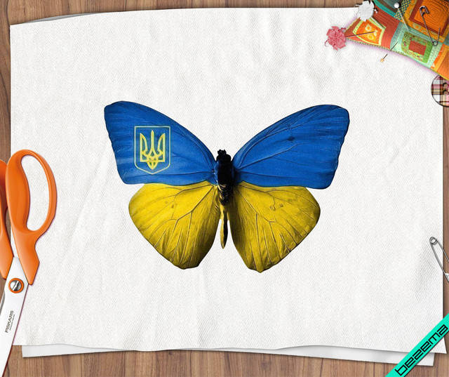 

Декор на ботильоны Бабочка украина [Свой размер и материалы в ассортименте] Средний, 10