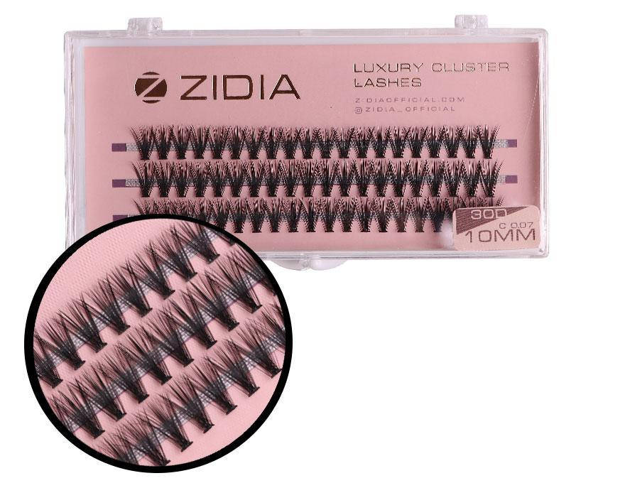 

Вії накладні пучкові Zidia Cluster Lashes 30D C 0.07 (3 лєнти, розмір 10 мм), Черный