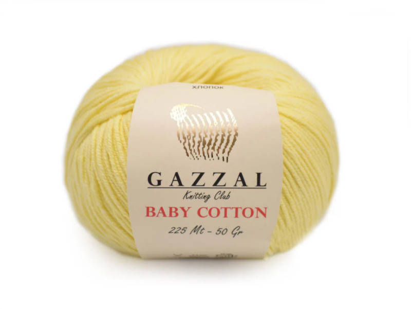 

Gazzal Baby Cotton, Лимонный №3413, Желтый