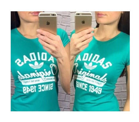 

Футболка женская "Adidas since 1949", адидас M, Бирюзовый